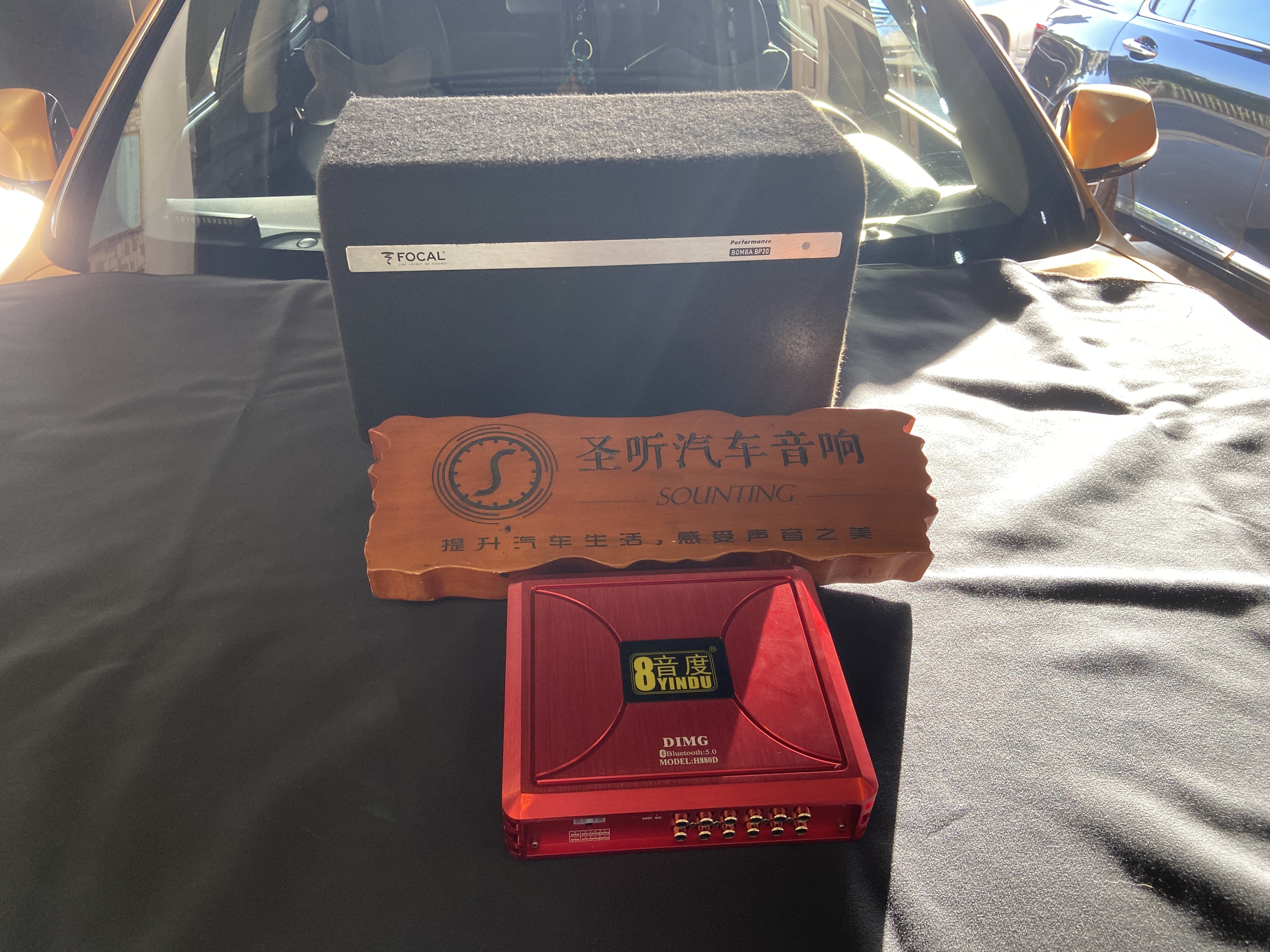 英菲尼迪Q70原车BOS音响无损升级880DSP处理器/劲浪BP20箱体炮