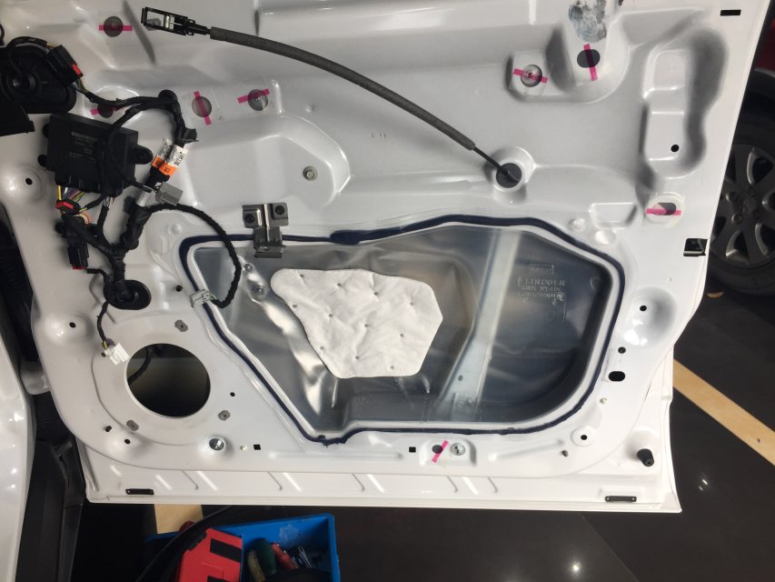 林肯MKC音响前门升级劲浪ES165KX2/史泰格隔音双层隔音/muswayM6功放