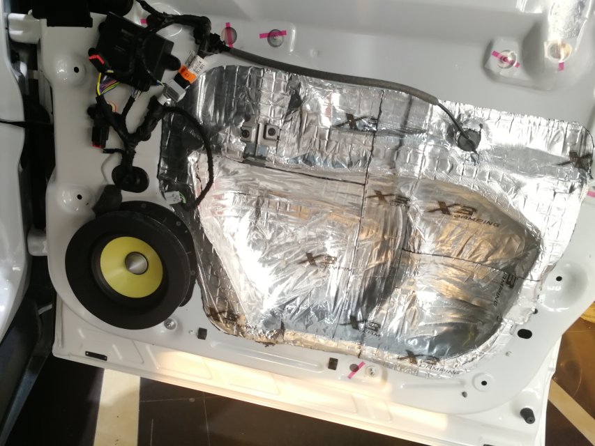 林肯MKC音响前门升级劲浪ES165KX2/史泰格隔音双层隔音/muswayM6功放