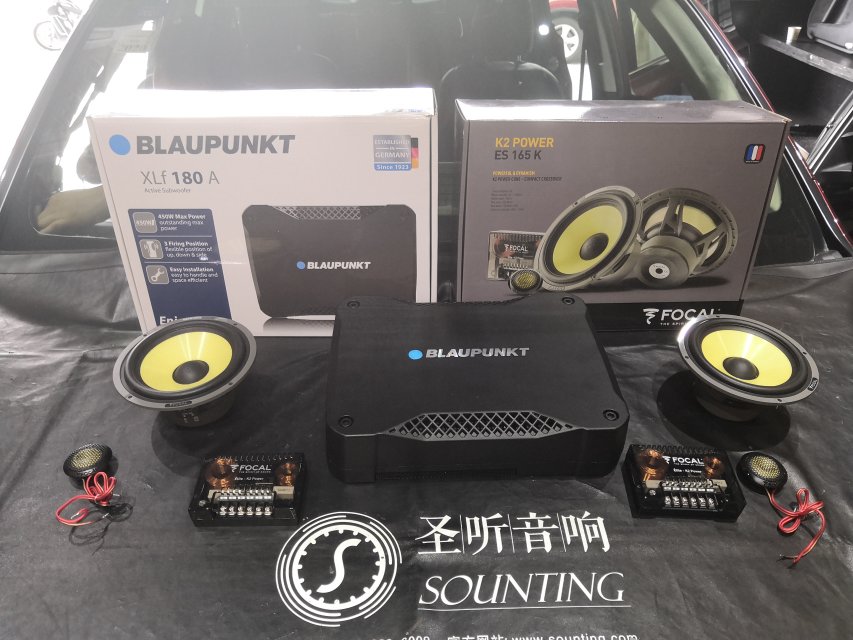 汉兰达想听低音又不想占用后备箱空间，后备箱补型箱赫兹低音喇叭/前门选择劲浪ES165K/高音倒膜A柱
