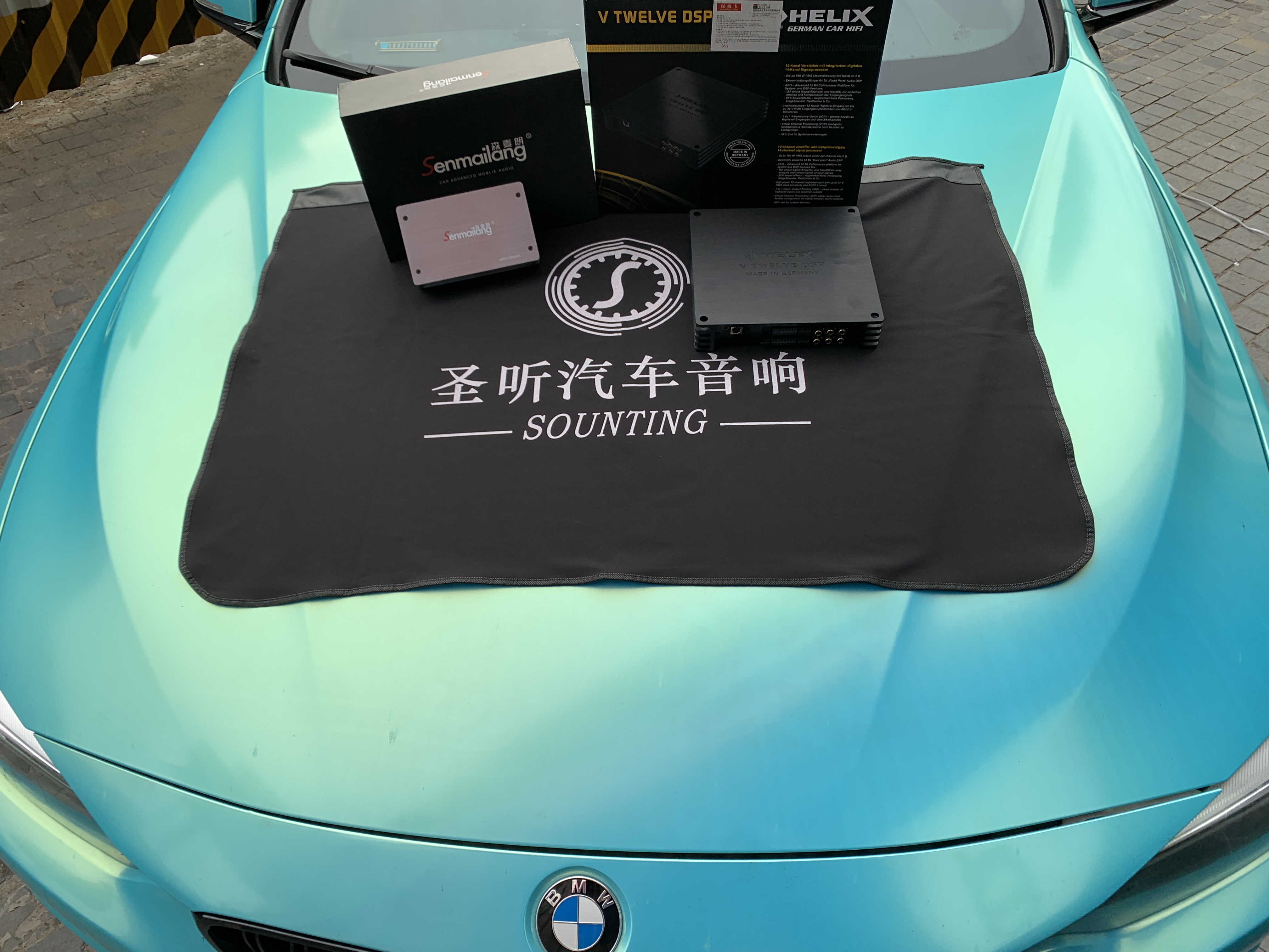 宝马4系升级喜力士V12功放+森麦朗光纤解码器