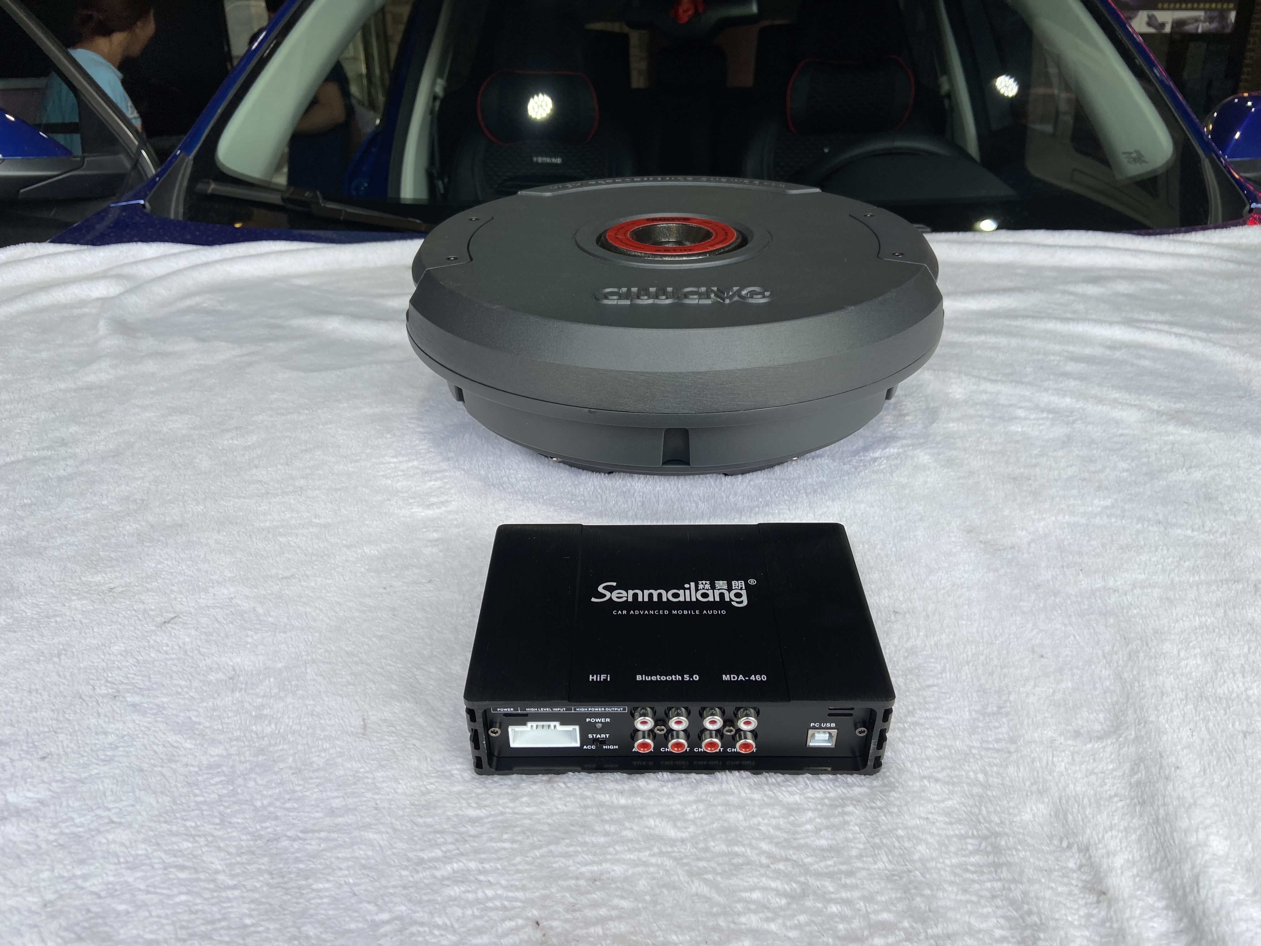 哈弗H6，森麦朗MDA-460+马来西亚爱威备胎低音炮