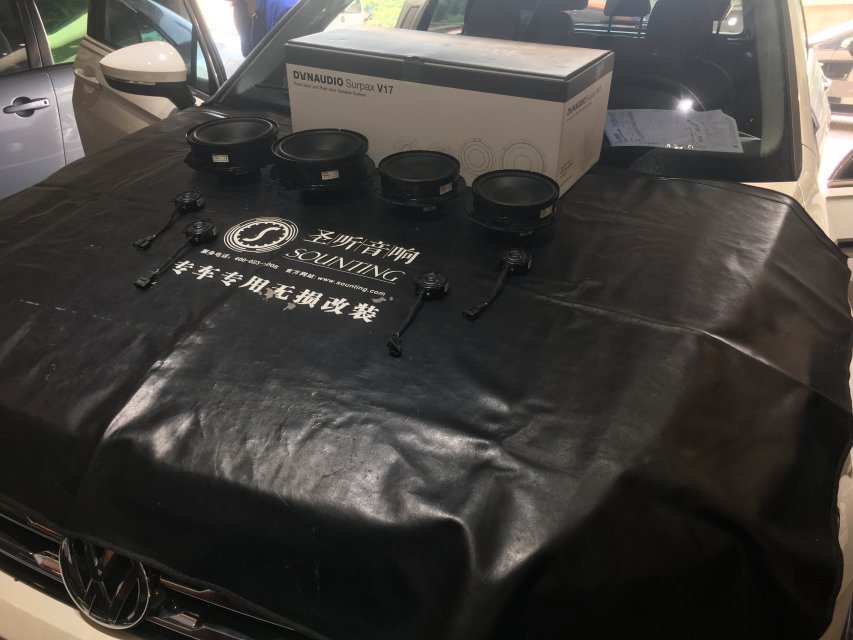 大众途观l升级大众专用丹拿音响无损安装  4门双层隔音 muswayD1S  备胎低音炮