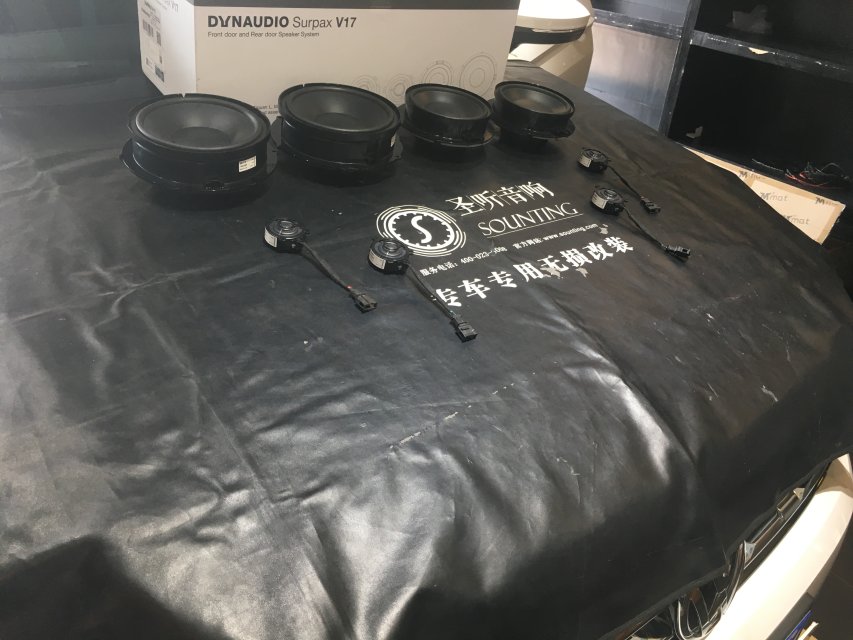 大众途观l升级大众专用丹拿音响无损安装  4门双层隔音 muswayD1S  备胎低音炮