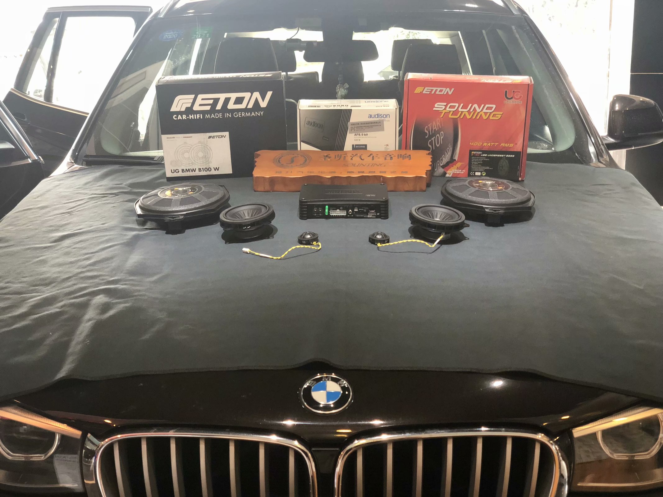 宝马X3音响升级，前声场德国🇩🇪伊顿宝马专车专用喇叭，意大利🇮🇹欧迪臣AP8.9功放