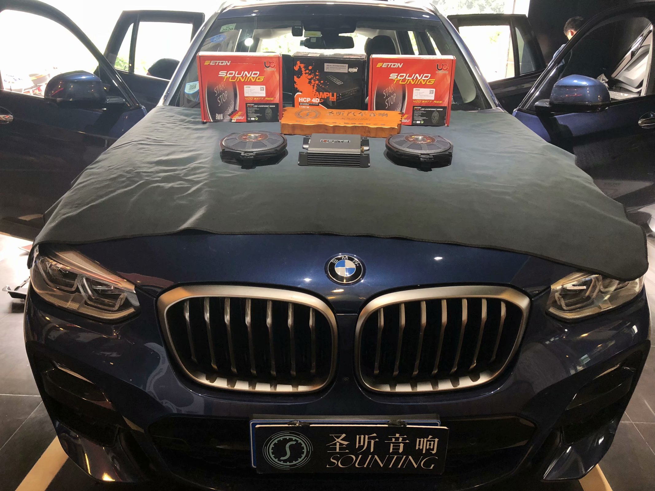 宝马X3音响第二次升级，德国🇩🇪 伊顿低音 赫兹功放